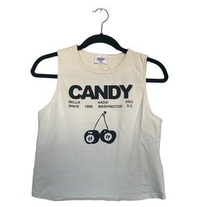 About You x Bella Hadid Cropped Graphic Tank